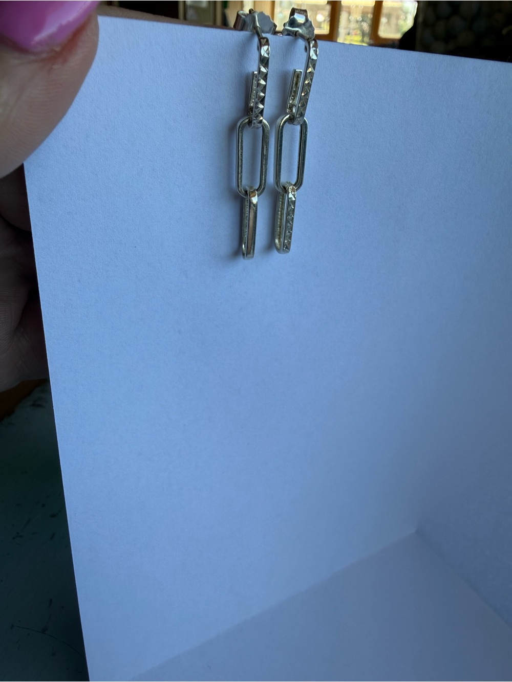 Sterling Silver Link Drop Earrings - Women Jewelry
